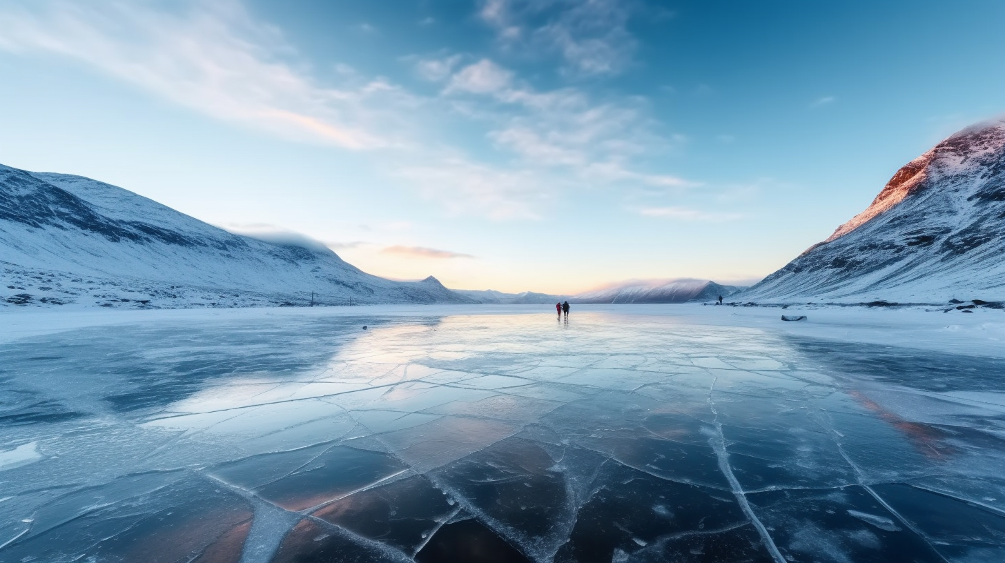 Les rivières 40 cm de glace - un chemin parfait